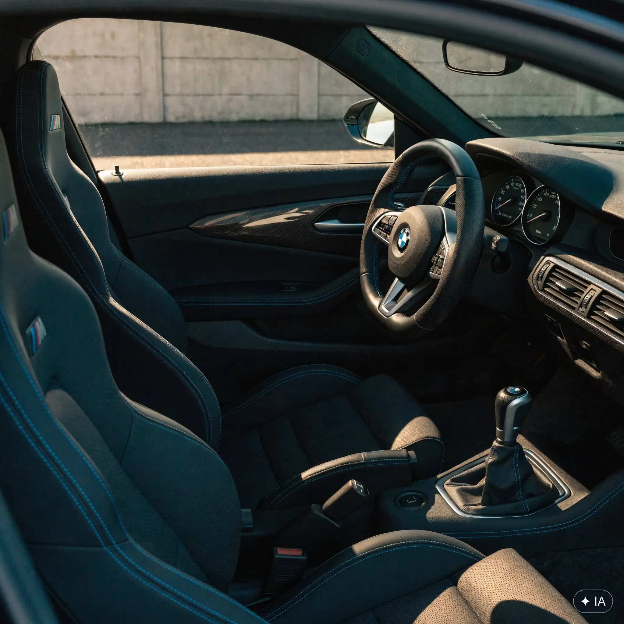 Intérieur BMW M2 : sièges M, volant et levier de vitesses